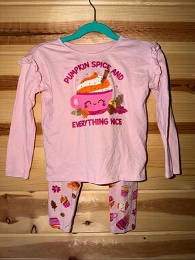 The Children's Place Pink Pumpkin Spice Pajama Set
